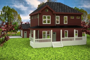 Colonial Farmhouse Design in Huntersville, NC